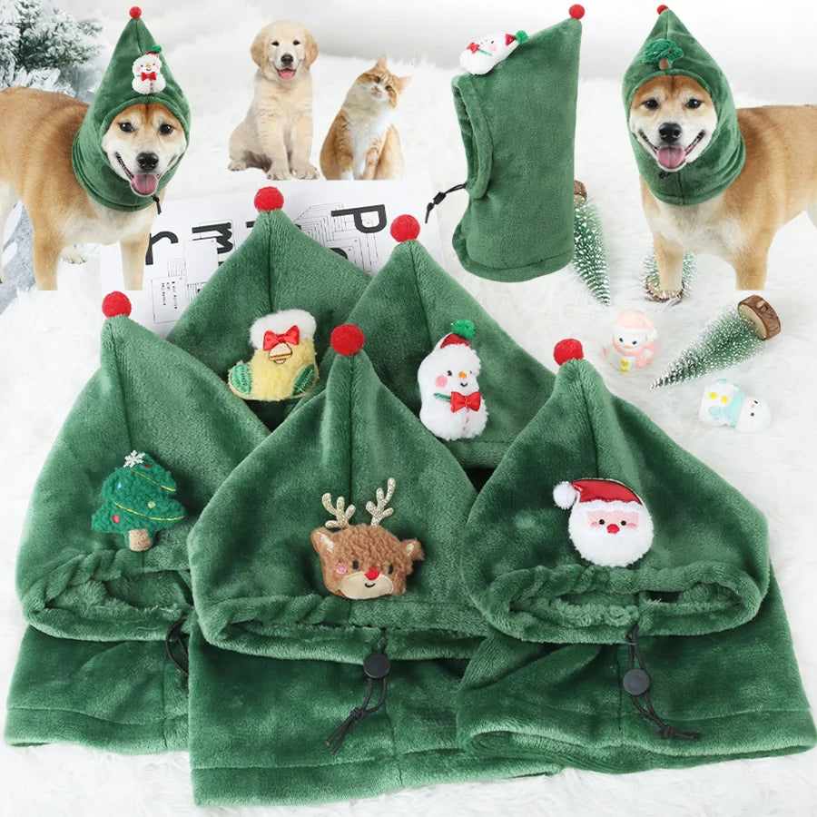 Dog and cat Christmas hats